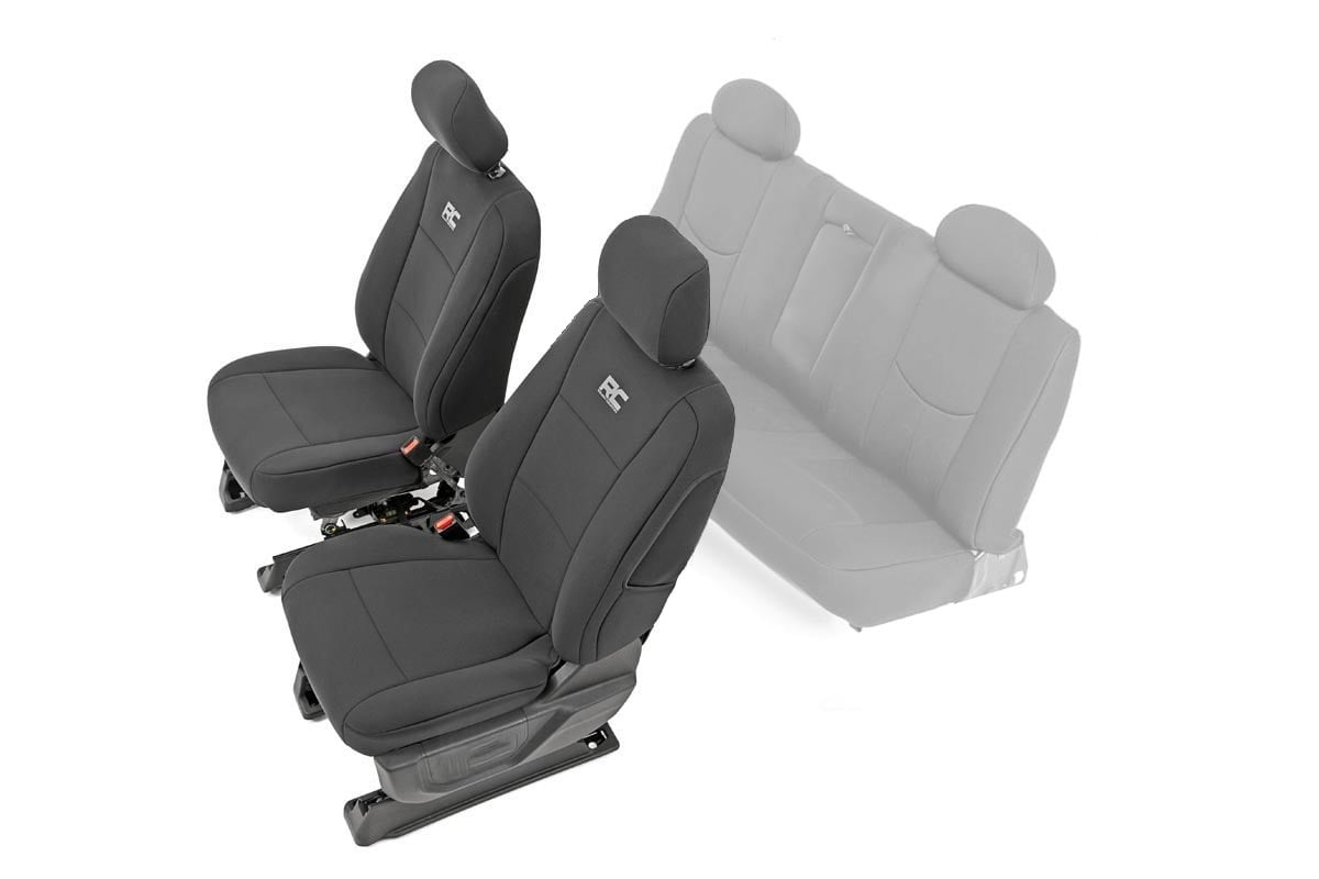 GMC Sierra 1500 Seat Covers - Front - Rough Country - Neoprene - '14-'18
